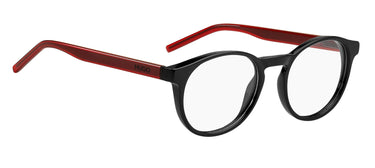 Premium Men Hugo Eyeglasses: HG 1164 - Black Red(2) - SpecSMART Eye Clinic (Diagonal View)